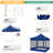118'' W x 118'' D  Heavy Duty Pop Up Canopy Tent with 4 Sidewalls, Commercial Gazebo Party Tent-98664817