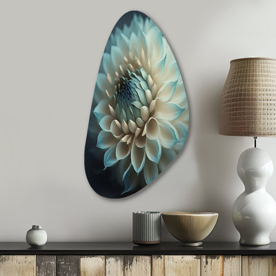 Stalcup - Irregular Shape Dahlia Metal Wall Decor, Asymmetrical Metal Wall Sculpture Print