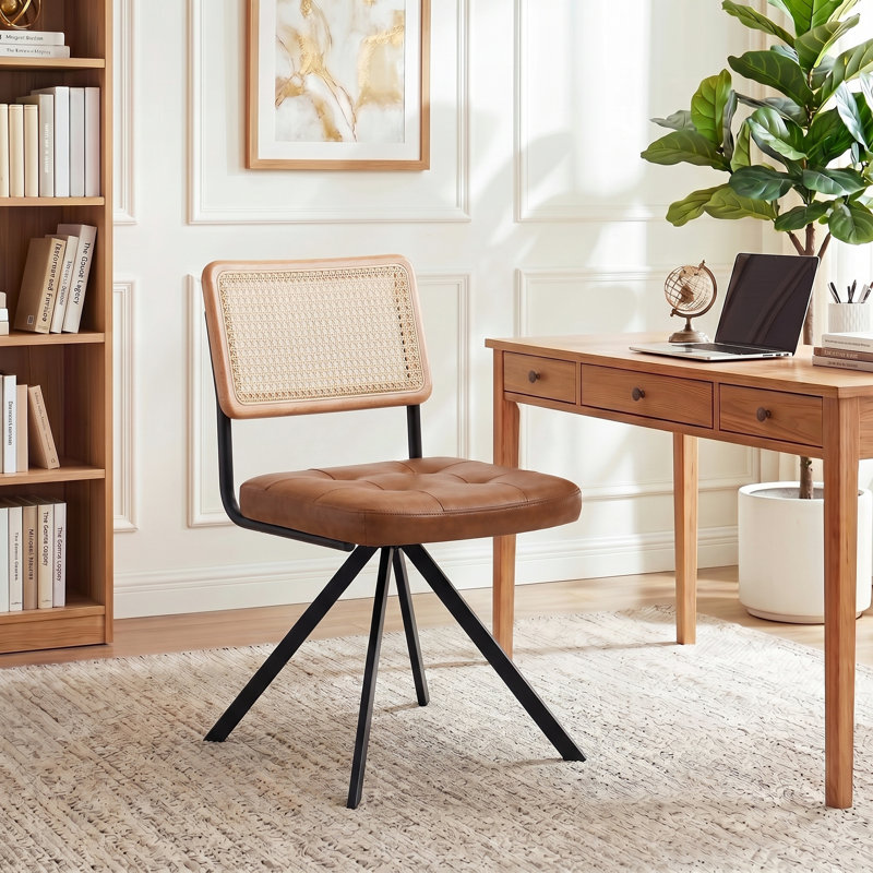 Fauteuil de travail pivotant moderne Markwart, Brun
