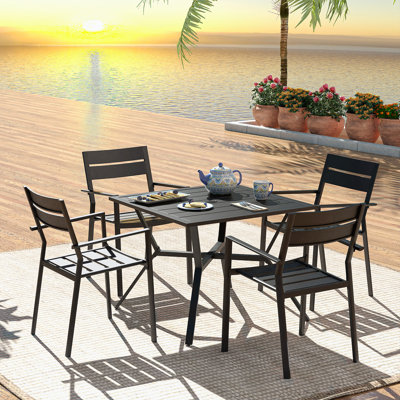 Bebhinn 4 - Person Patio Dining Set with Square Table