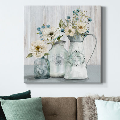 «French Garden Flowers I», reproduction sur toile tendue