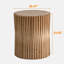 Table basse cylindrique de style rétro avec motif en relief vertical, table basse, table de salon-841357016-841357018