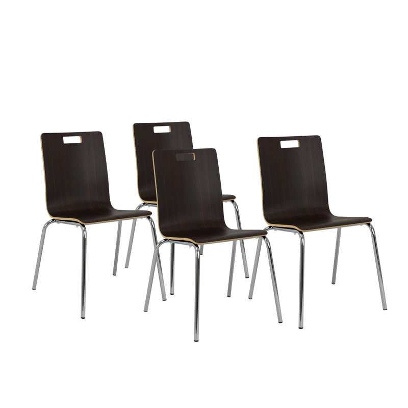 Chaise empilable Alexis, paquet de 4, Brun