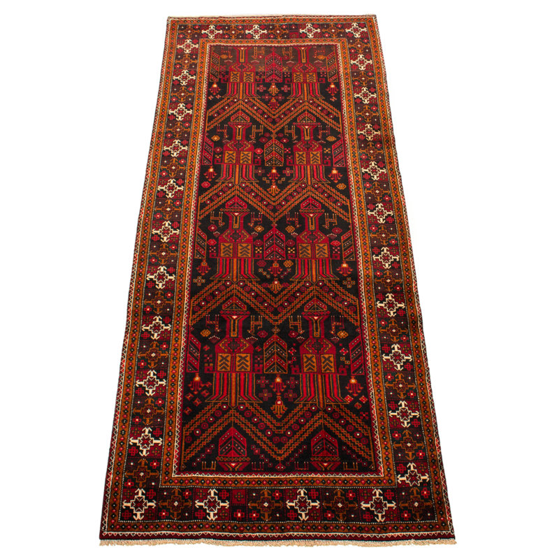 Tapis de bois one-of-kind à la main-noué la 2010 anatolian brun 3 pi 11 po x 9 pi 10 po Hobkirk