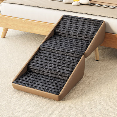 Rampes et escaliers pliables 2 en 1 pour animaux de compagnie, escalier pour petits chiens avec repose-pieds Marchepied pour canapé antidérapant
