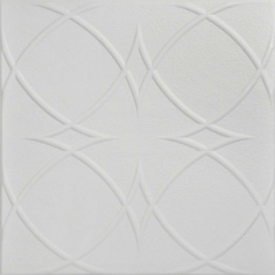 Carreau de plafond en polystyrène encollé 1,6 pi x 1,6 pi Circles and Stars