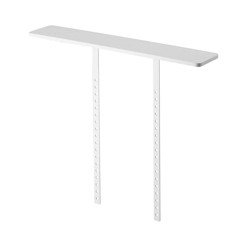 White Steel TV Shelf with Remote Rack Accessory Stand