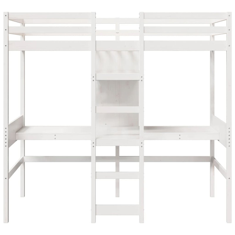 Sherbrooke High Sleepers with Trundle Included, 80 x 200 cm, White
