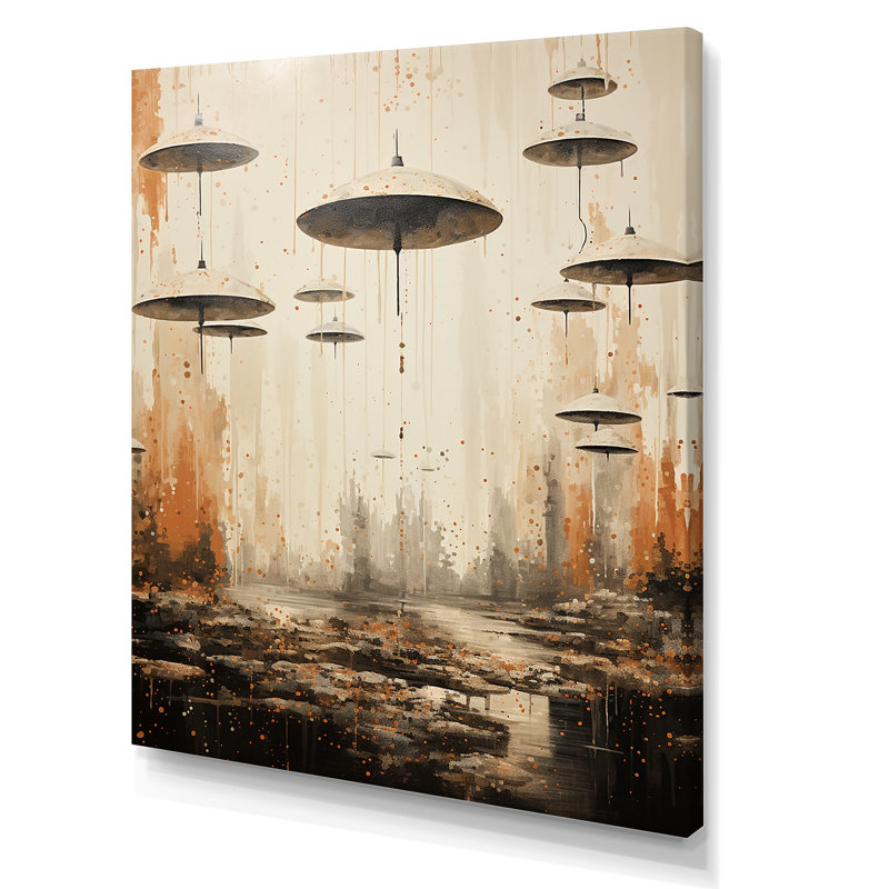Minimalisme Ufos - décoration murale Ufos, Toile tendue, H 44 po x l 34 po