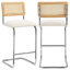 Tabouret de bar et de comptoir rembourré avec dossier en rotin Marlow-882574118-881468636-882574117