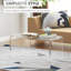 Table basse en acrylique de 16 po de largeur, chute d'eau, transparent - construction en cascade de 32 po de long pour rehausser l'ambiance de la pièce