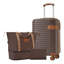 Ensembles de bagages 3 pièces, valises de transport légères en plastique rigide avec roulettes 22 po x 14 po x 9 po, approuvées par les compagnies aériennes, brun