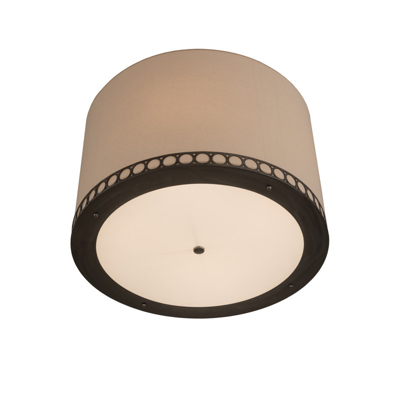 Lustre tambour 4 lumières à abat-jour Zeb