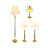 Ensemble de lampes de table et sur pied 4 pièces Oconto