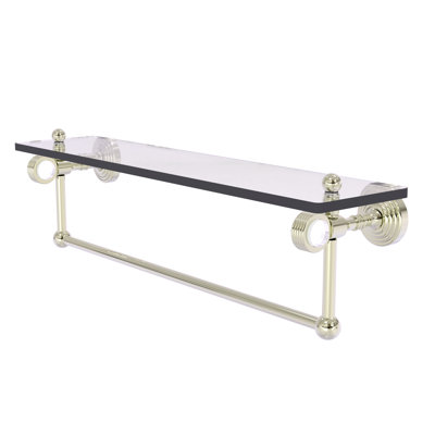 Jarrell Glass Bracket Shelf with Towel Bar