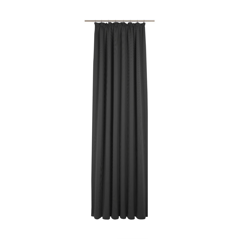 Uni Collection Room Darkening Curtain, 142cm wide x 355cm high, Black