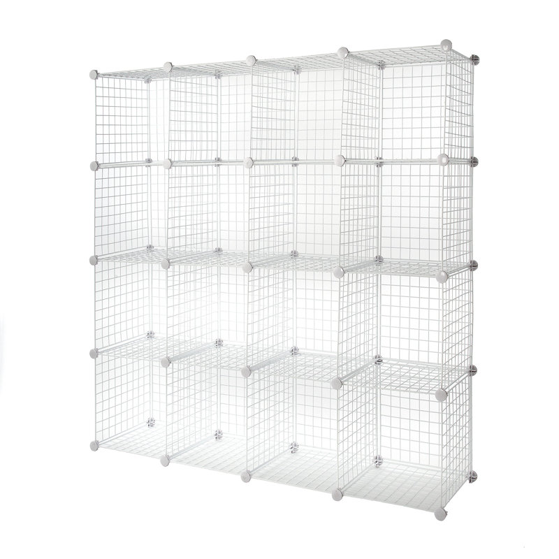 Unité de casier en fil h 56 po x l 56 po, Blanc
