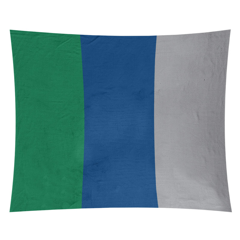 Tapisserie de polyester Vancouver, H 27,5 po x l 37,5 po, Vert / bleu / gris froid