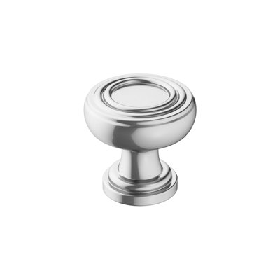 Ville 1-1/8 inch (29mm) Diameter Polished Chrome Cabinet Knob - 25 Pack