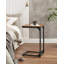 Table d'appoint en forme de C, petite table d'appoint pour canapé, table de canapé avec structure en métal pour le salon, la chambre à coucher, le chevet (Greige + / 1 pièce)-107127527