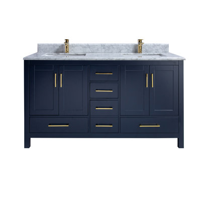 Ensemble de meuble-lavabo double 61 po Gordan