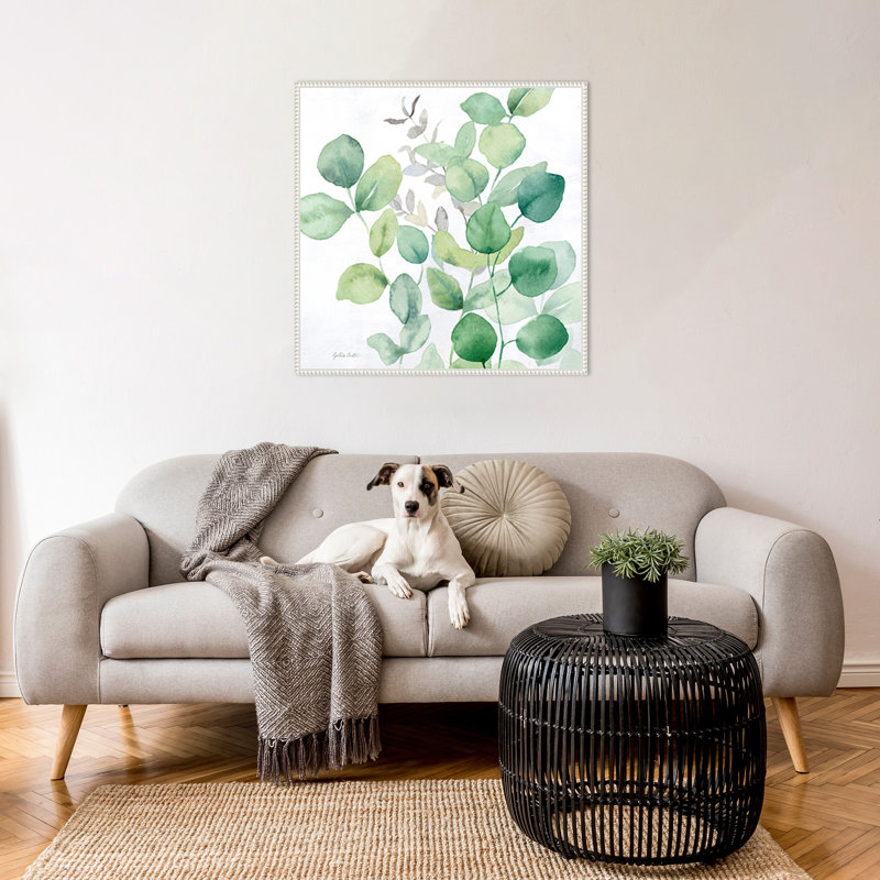 «Eucalyptus Leaves I» par Cynthia Coulter, reproduction d'art sur toile encadrée, H 30 po x l 30 po