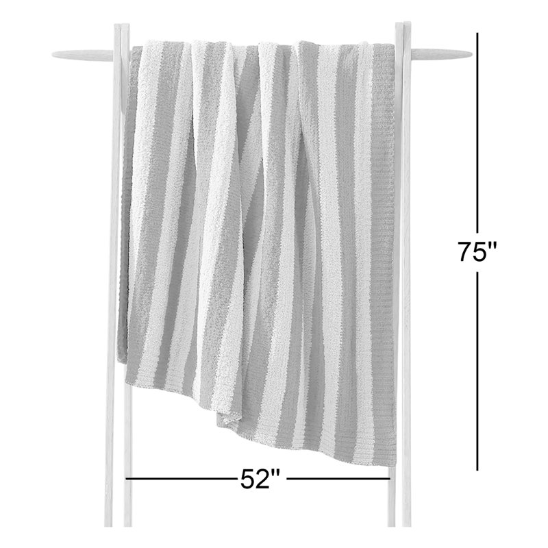Sunset Soiree Throw Blanket, Cherry Striped