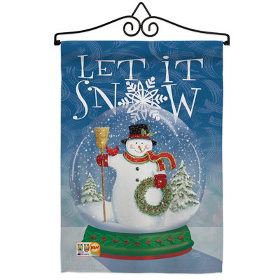 Double Sided 18.5'' H x 13'' W Polyester Christmas Flag Set