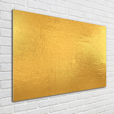 Golden Foil Background - No Frame Print on Glass