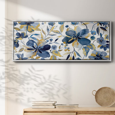 Toile encadrée «Golden Indigo»
