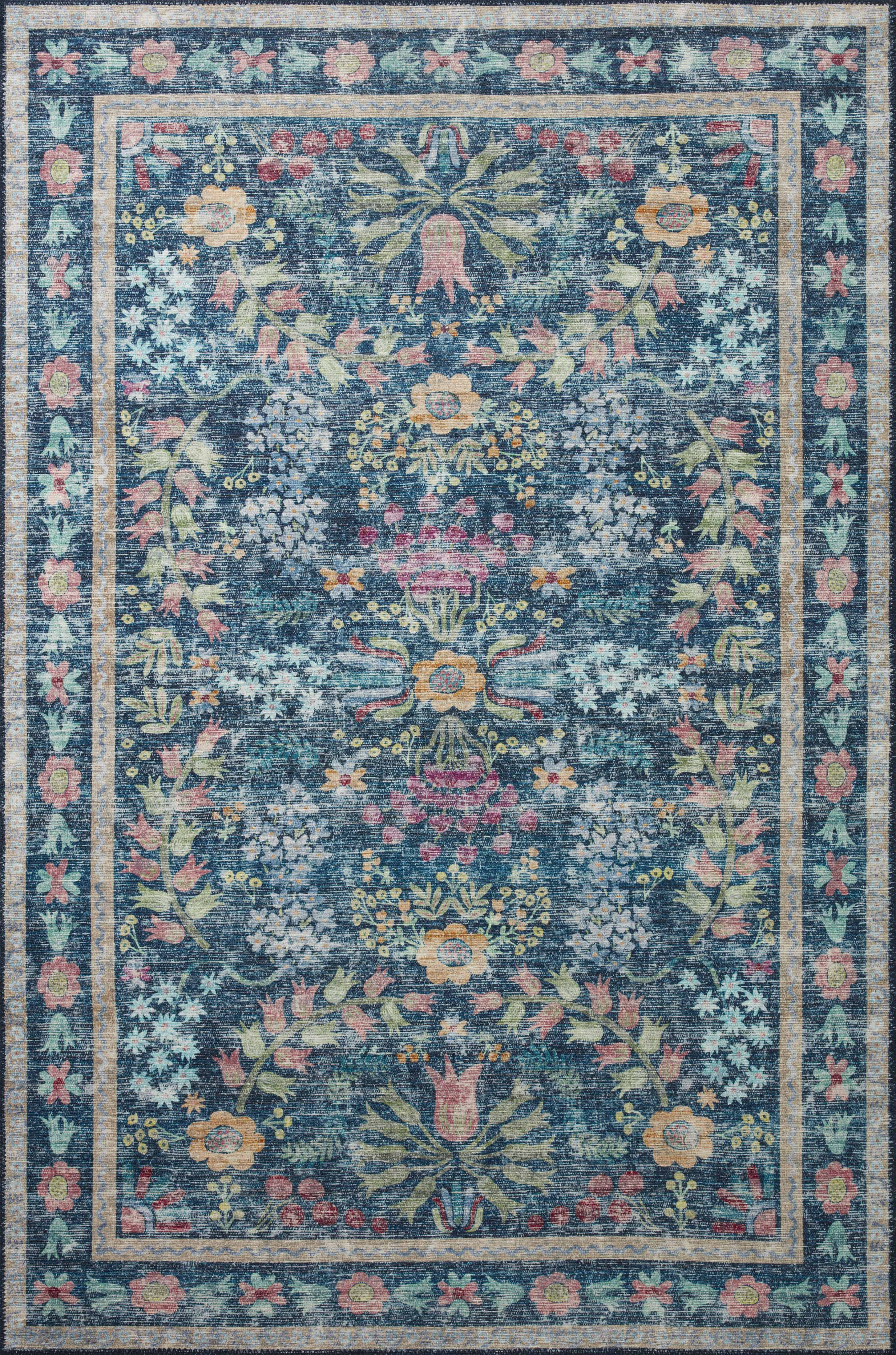 Rifle Paper Co. X Loloi Maison Frances Blue / Multi Area Rug