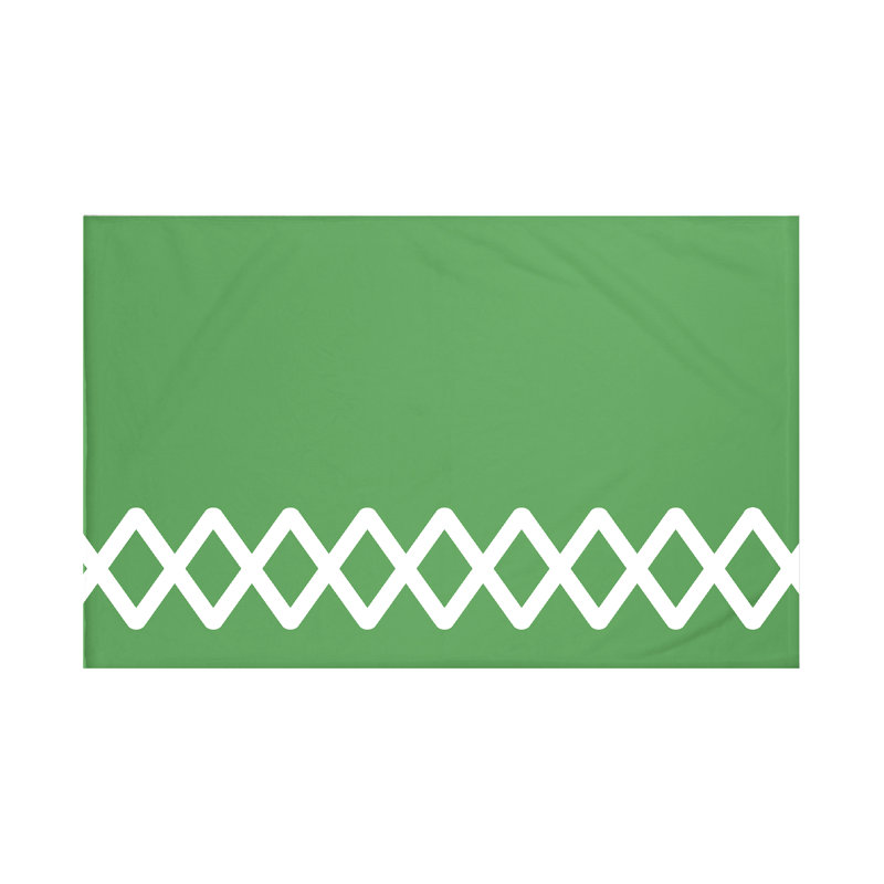 Jeté en molleton à imprimé géométrique Lace Up, L 50 po x l 60 po, Feuille verte (vert)