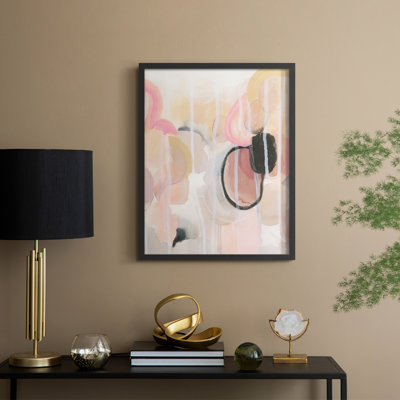 «Pink Avocados II», reproduction encadrée - bois massif