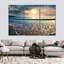 Grand coucher de soleil sur toile 3 pièces-408698749