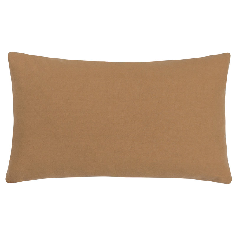 Sirna Geometric Brown Rectangular Cushion, Feathers