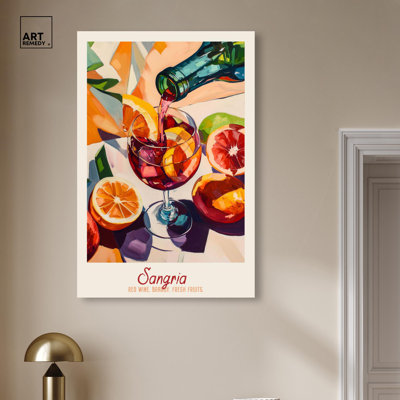 «Sangria Recipe», affiche sur toile tendance 