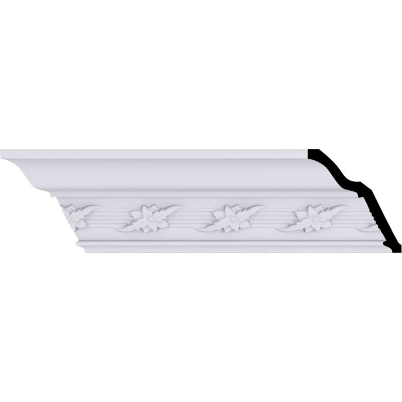 4"H x 3 5/8"P x 5 3/8"F x 94 1/2"L, (3 1/2" Repeat), Winston Crown Moulding