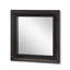 Miroir mural noir avec gaufrage doré (cuir de chèvre TC)