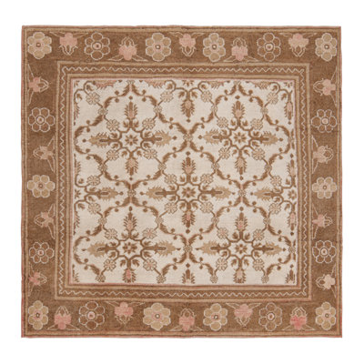 Hand Knotted Wool Floral Area Rug