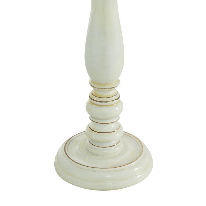 17.9'' H Solid Wood Tabletop Candlestick