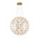 115 - Light Unique Gold Honeycomb ORB Dimmable LED Chandelier With White Acrylic Diffusers