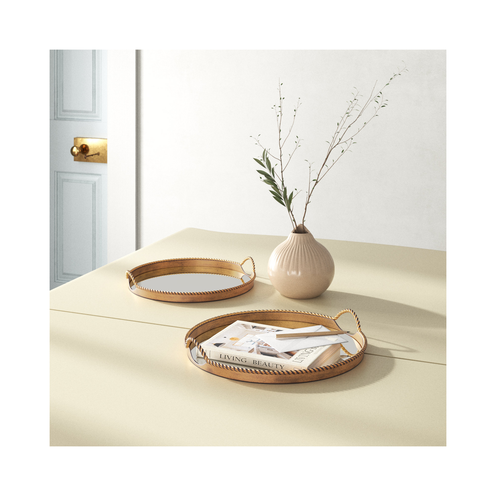 Faina Metal Tray - Set of 2