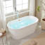 Iris 54" x 30" Freestanding Soaking Acrylic Bathtub-87114431