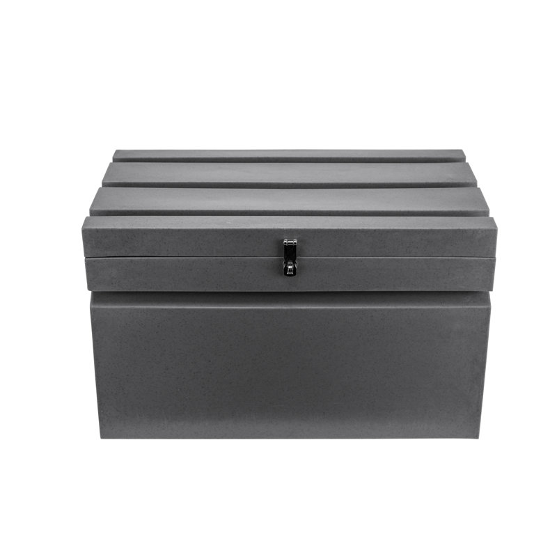Latitude Run® Tack Trunk Storage Box with Accessory Trays, Gray