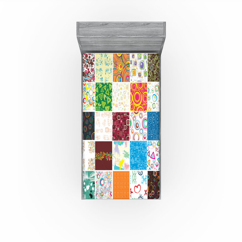 Multicolore Ambesonne, Drap-housse simple très long