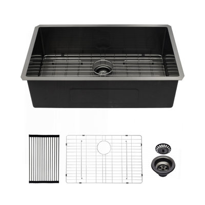 33X19x10"Undermount Single Bowl Stainless Steel Kitchen Sink