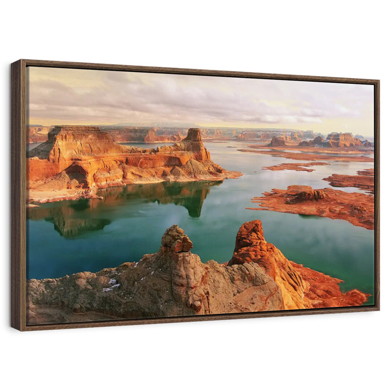 Canyons et lac Powell, Cadre flottant en noyer, 31 po x 21 po