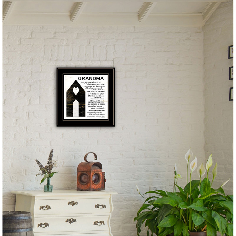 «My Grandma is the Best» par Cindy Jacobs, reproduction encadrée prête à accrocher, cadre noir
