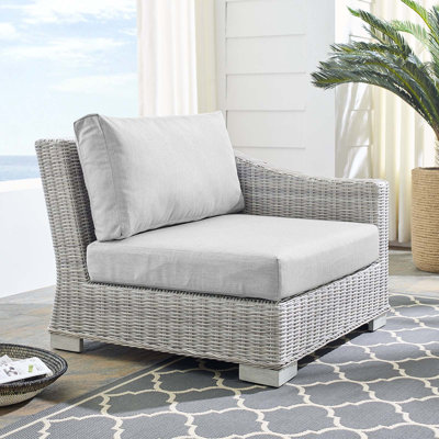Fauteuil d'extérieur en rotin pour terrasse Conway