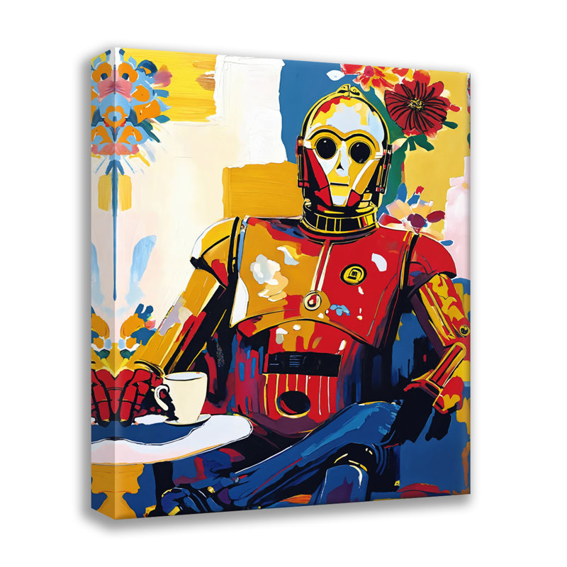 C3Po, estampe numérique sur toile tendue avec châssis, H 24 po x l 20 po